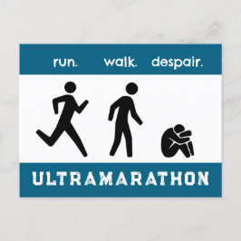 Blue Run. Lopen. Wanhoop. Pictogram Silhouet Briefkaart