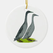 Blue Runner Ducks Keramisch Ornament (Voorkant)