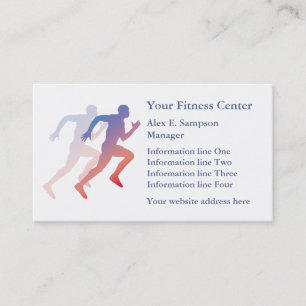 Blue Runner Fitness Business Sjabloon Visitekaartje