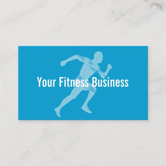 Blue Runner Fitness/Workout Visitekaartje (Voorkant)