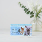 Blue Rush Veterinarian Afsprakenkaartje (Staand voorkant)