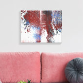 Blue Rust Acrylic Abstract Canvas Afdruk (Insitu (Woonkamer))