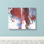 Blue Rust Acrylic Abstract Canvas Afdruk (Insitu (Houten vloer))