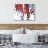 Blue Rust Acrylic Abstract Canvas Afdruk (Insitu (Slaapkamer))