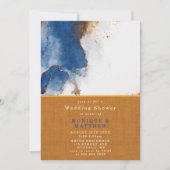 Blue Rust Copper Agate Wedding Shower Invite (Voorkant)