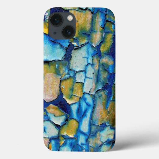 Blue Rust en Gold Chipping Paint iPad Case (Achterkant)