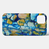 Blue Rust en Gold Chipping Paint iPad Case (Achterkant (horizontaal))