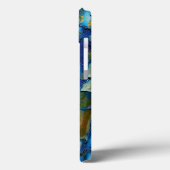 Blue Rust en Gold Chipping Paint iPad Case (Achterkant / Links)