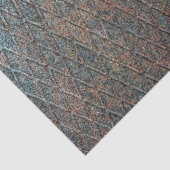 Blue Rusted Diamond Metal Pattern Tissuepapier (Detail)