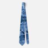 Blue Rustic Abstract Pattern Stropdas (Voorkant)