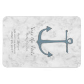 Blue Rustic Anchor Save the Date Magneet (Horizontaal)