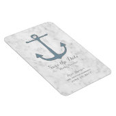 Blue Rustic Anchor Save the Date Magneet (Rechterzijde)