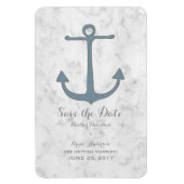 Blue Rustic Anchor Save the Date Magneet (Verticaal)