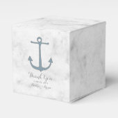 Blue Rustic Anchor Wedding Bedankdoosjes (Voorkant Zijde)