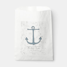 Blue Rustic Anchor Wedding Bedankzakje