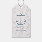 Blue Rustic Anchor Wedding Cadeaulabel (Voorkant)