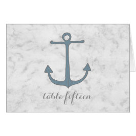 Blue Rustic Anchor Wedding Table Number