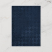 Blue Rustic Antler Deer Woodland Wedding Informatiekaartje (Achterkant)