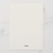 Blue Rustic Botanical Wedding Kaart (Achterkant)