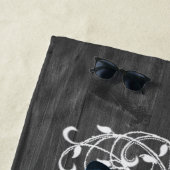 Blue Rustic Butterfly Aangepaste keukenhanddoek Strandlaken (In situ)