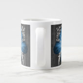 Blue Rustic Butterfly, gepersonaliseerd Grote Koffiekop (Achterkant)