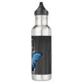 Blue Rustic Butterfly, gepersonaliseerd Waterfles (Rechts)
