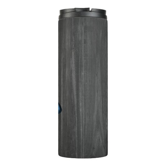 Blue Rustic Butterfly - gepersonaliseerde thermisc Thermosbeker (Achterkant)