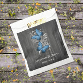 Blue Rustic Butterfly Wedding Favor Bags Bedankzakje