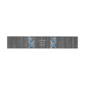 Blue Rustic Butterfly Wedding Invite Belly Band Uitnodigingen Wikkel (Vlak)