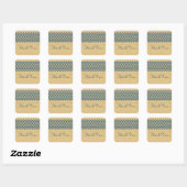 Blue Rustic Chevron Dank je Stickers (Vel)