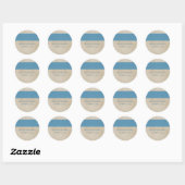 Blue Rustic Damask Wedding Stickers (Vel)