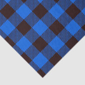 Blue Rustic Farmhouse Buffalo Checkset Pattern Tissuepapier (Detail)