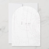 Blue Rustic Forest Typography Barn Wood Wedding Kaart (Achterkant)