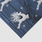 Blue Rustic-kerstreïndeweefselpapier Tissuepapier (Detail)