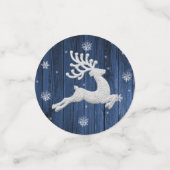 Blue Rustic-kerstrendiertafel-Confetti Confetti (Kleine voorkant)