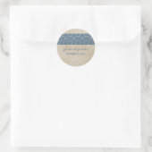 Blue Rustic Lace Wedding Stickers (Tas)