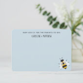 Blue Rustic Mama to bee Baby shower Advice Kaart (Staand voorkant)