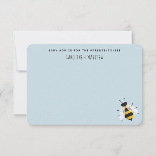 Blue Rustic Mama to bee Baby shower Advice Kaart (Voorkant)