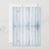Blue Rustic Monogram repetitief diner uitnodiging (Achterkant)