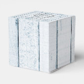 Blue Rustic Monogram Wedding Favor Box Bedankdoosjes (Achterkant)