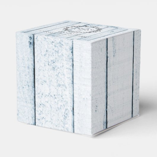 Blue Rustic Monogram Wedding Favor Box Bedankdoosjes (Achterkant)