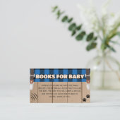 Blue Rustic Plaid Lumberjack Boeken voor Baby Informatiekaartje (Staand voorkant)