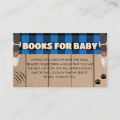 Blue Rustic Plaid Lumberjack Boeken voor Baby Informatiekaartje (Voorkant)