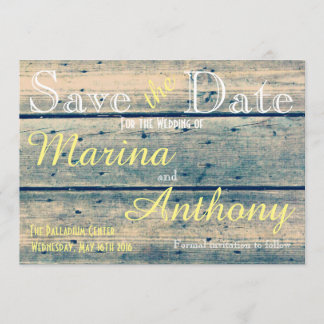 Blue  Rustic Romance Save the Date No. 6