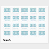Blue Rustic Snowflake Holiday Vierkante Sticker (Vel)