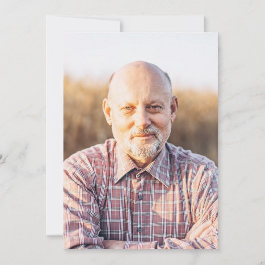 Blue Rustic String Lights Foto Retirement Party Kaart (Achterkant)