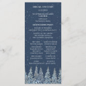 Blue Rustic Winter Forest Wedding Program Programmakaart (Achterkant)