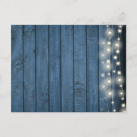 Blue Rustic Wood Gold Heart Calendar Save the Date Aankondigingskaart (Achterkant)