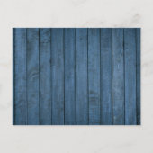 Blue Rustic Wood String Lights Mason Jars Wedding Uitnodiging Briefkaart (Achterkant)