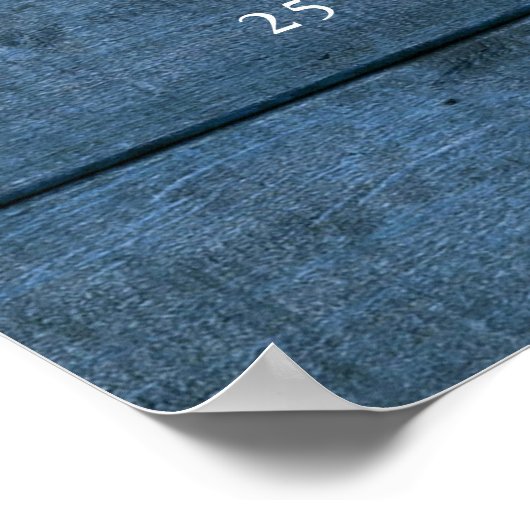 Blue Rustic Wood String Lights Retirement Party Poster (Hoek)